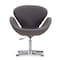 Manhattan Comfort Raspberry Adjustable Swivel Chair in Grey and Polished Chrome AC038-GY - alternate 4